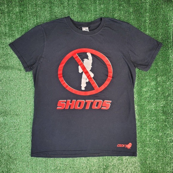 Street Fighter T-Shirt No Shotos Ryu Ken Akuma Adult Size Medium Cocky - Picture 2 of 7